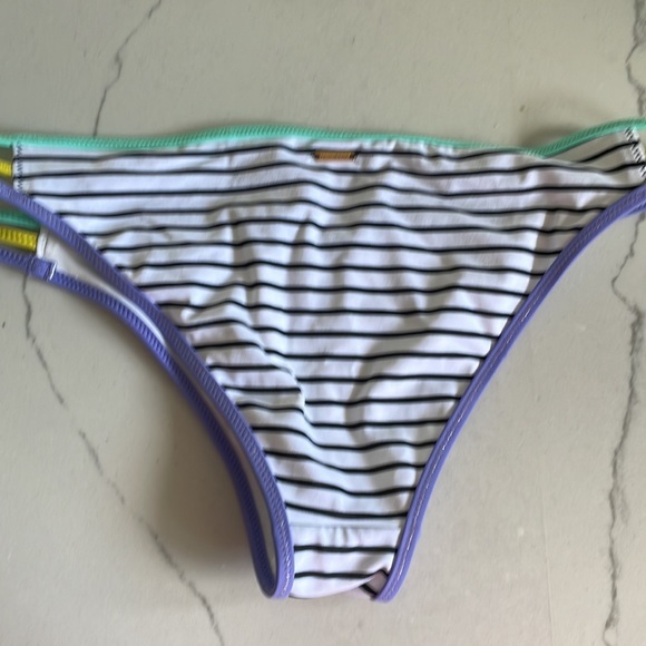 Victoria Secret Multi-Colored Striped Swim Bottoms - Picture 3 of 5